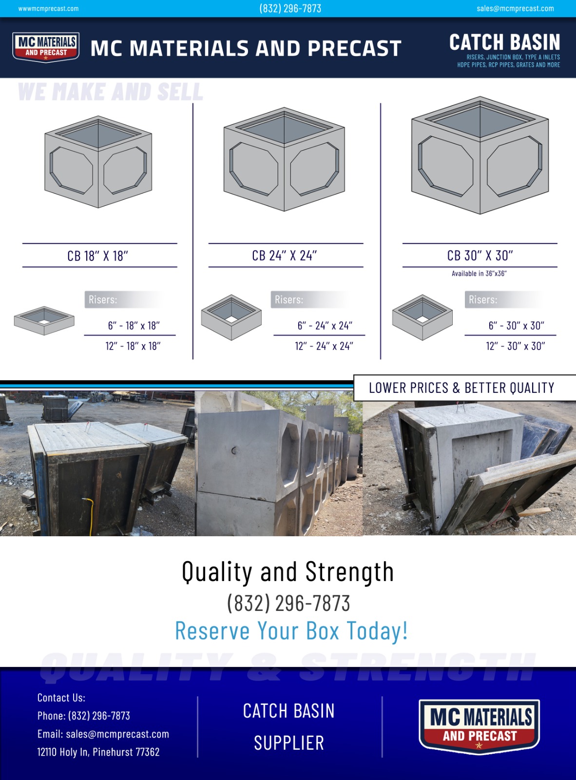 MC Materials and Precast Products